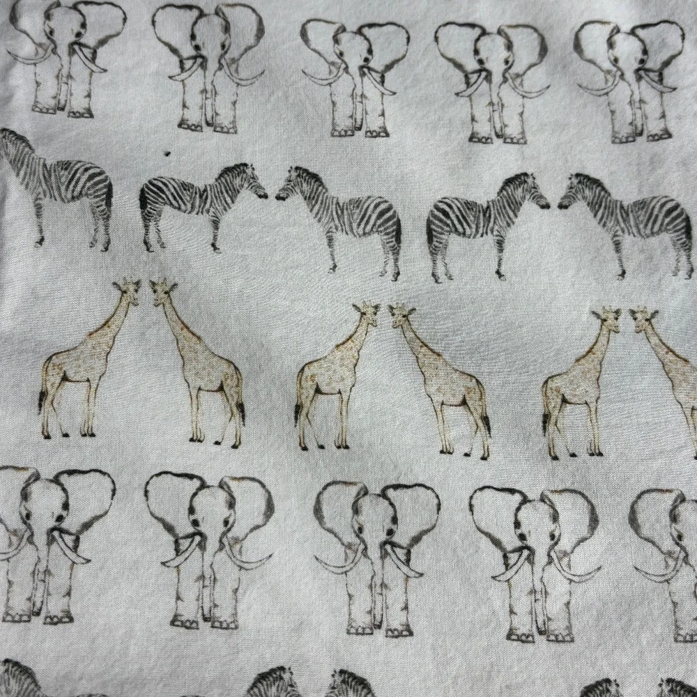 Restoration Hardware Baby Child Safari Crib Sheet Set + Toddler Pillow Case 3 Pc